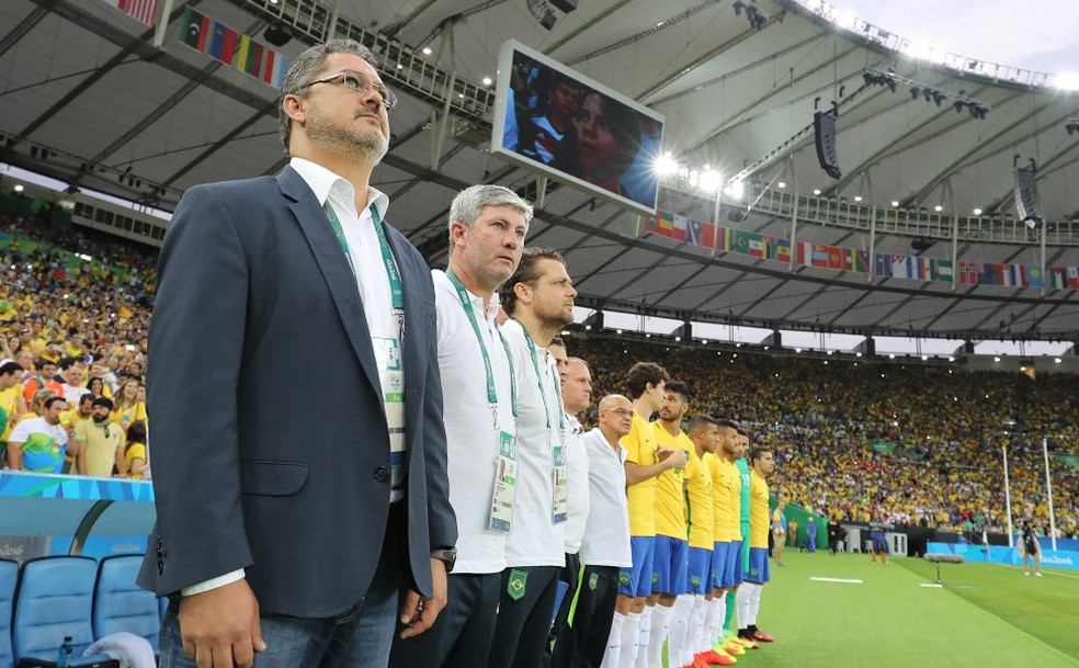 Rogério Micale comandou a seleção olímpica e conquistou o ouro no Rio de Janeiro — Foto: Ricardo Stuckert / CBF
