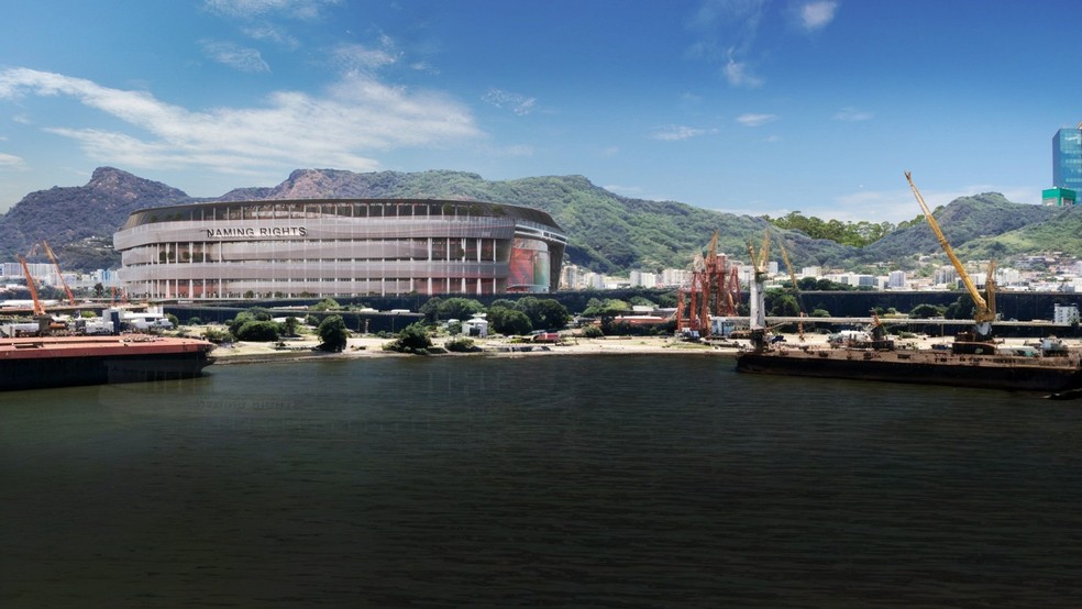 Imagens do projeto do estádio do Flamengo — Foto: Reprodução