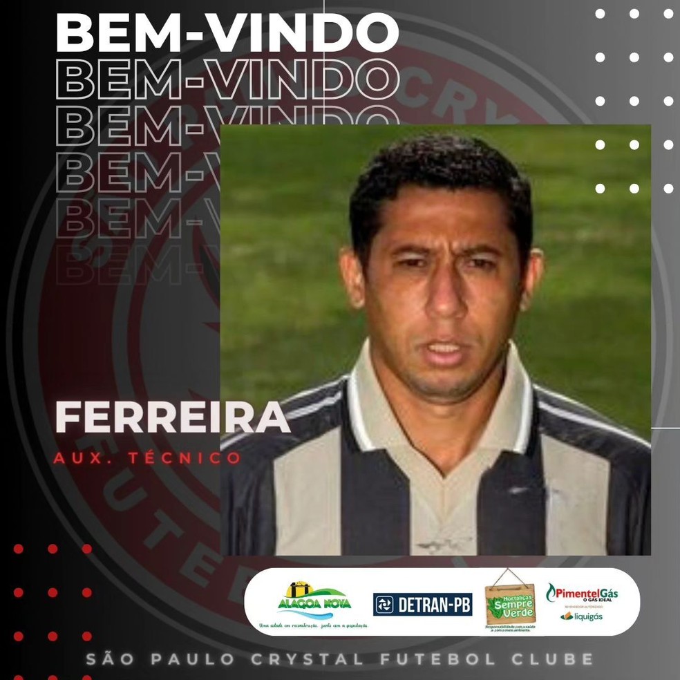 Ferreira, ex-lateral-direito, é o novo auxiliar técnico do São Paulo Crystal — Foto: Divulgação / São Paulo Crystal