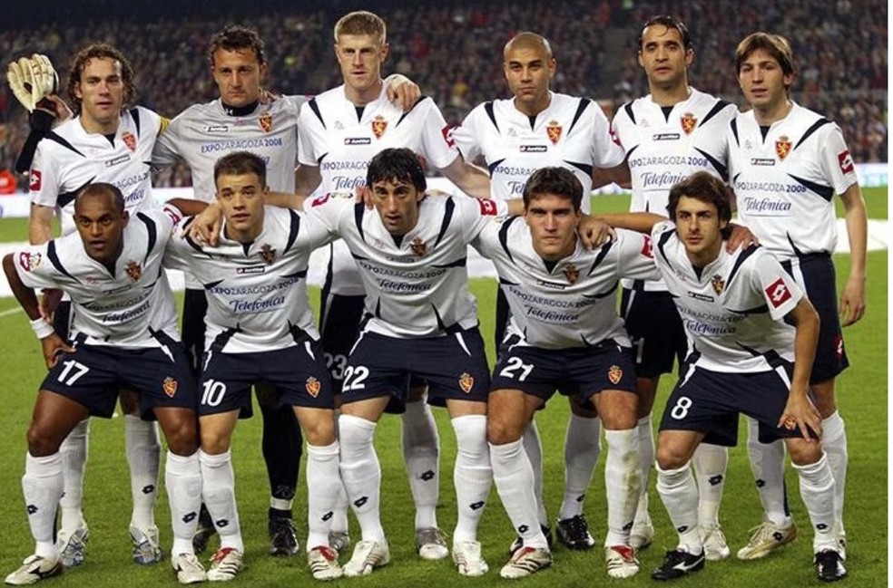 Gabriel Milito atuou com D'Alessandro no Zaragoza — Foto: Divulgação/ Zaragoza