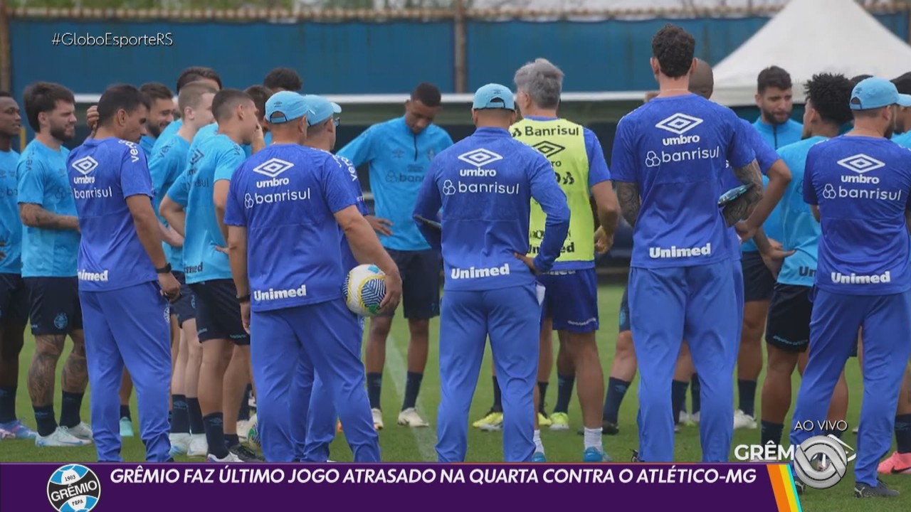 Grêmio faz o último jogo atrasado nesta quarta contra o Atlético-MG