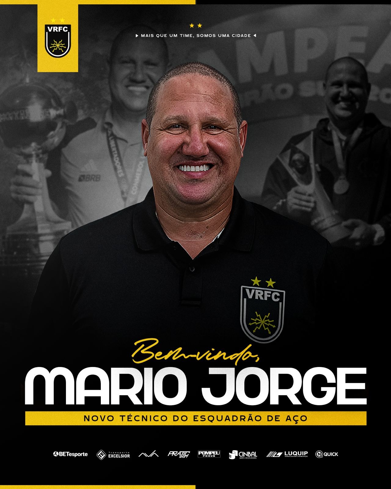 Volta Redonda anuncia Mário Jorge como técnico para 2026