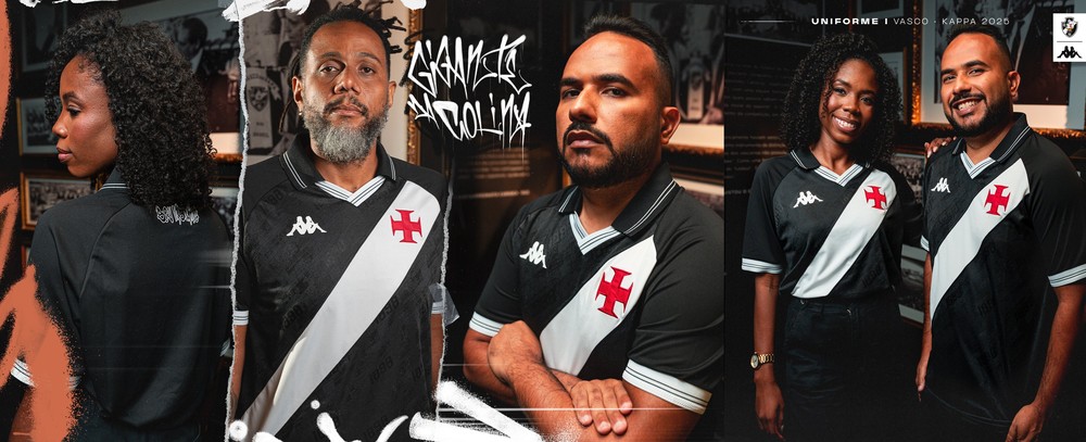 Costas da camisa Vasco 2025 Home sem faixa nas costas