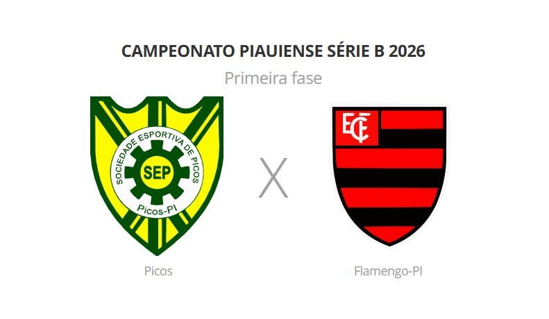 Picos x Flamengo-PI: veja horário, prováveis escalações e arbitragem