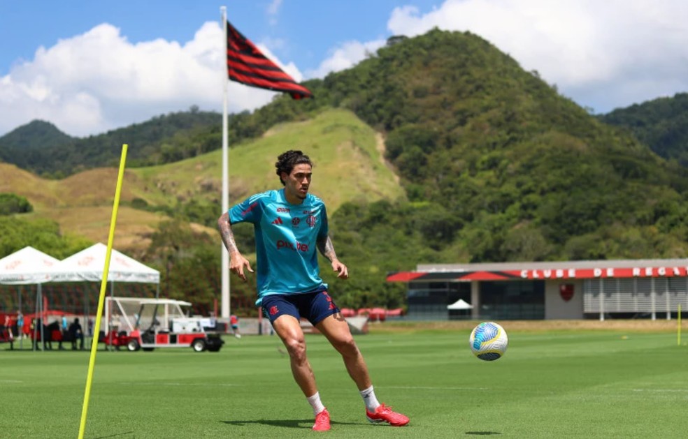 Pedro volta a treinar com bola ap�s les�o no Flamengo � Foto: Divulga��o/Flamengo