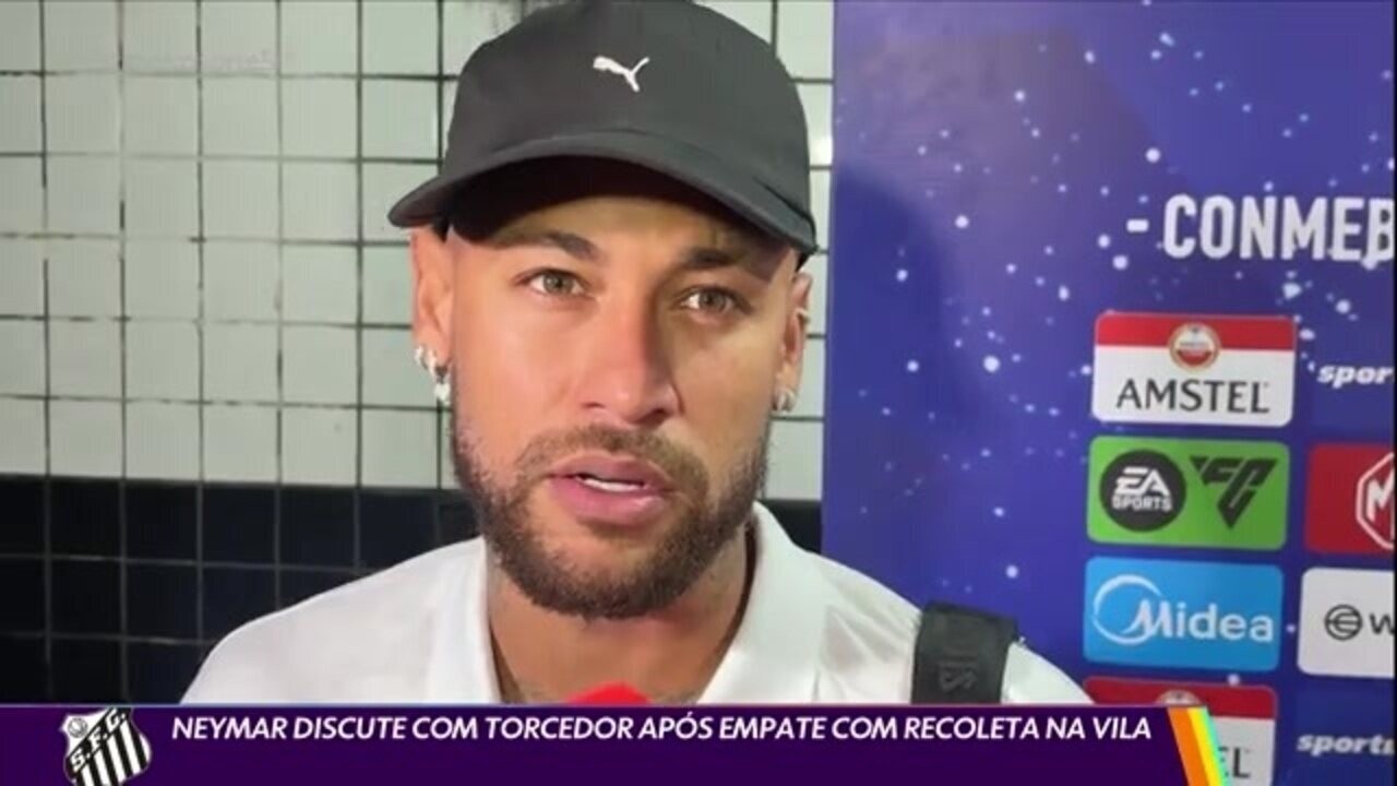 Neymar admite erro em discutir com torcedor do Santos e faz promessa | Ge