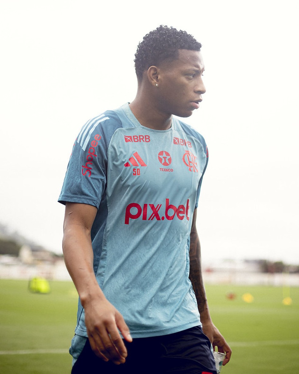 Plata em treino do FLamengo — Foto: Adriano Fontes / Flamengo
