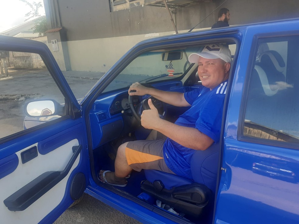 Adriano da Silva, o Mineiro, torcedor do Cruzeiro, em Ariquemes — Foto: Arquivo Pessoal