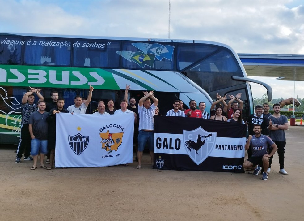 Grupo de Cuiabá e Campo Grande em excursão para final da Libertadores de 2024 — Foto: Acervo pessoal