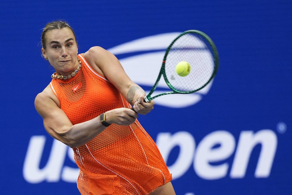 Aryna Sabalenka na final do US Open 2026 contra Elena Rybakina — Foto: Eduardo Munoz/Reuters