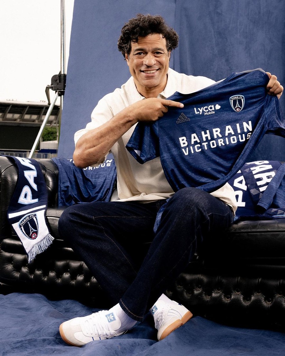 Raí é ídolo do PSG e um dos sócios do Paris FC — Foto: Divulgação/Paris FC