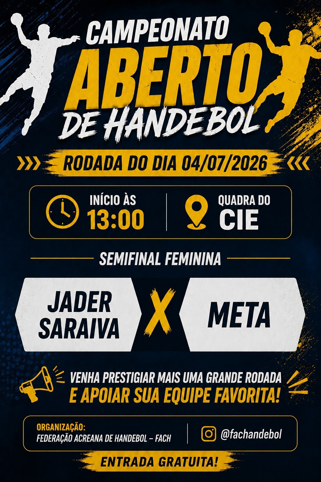 Reta final do Aberto de Handebol tem novas datas; 1ª semifinal feminina é neste sábado