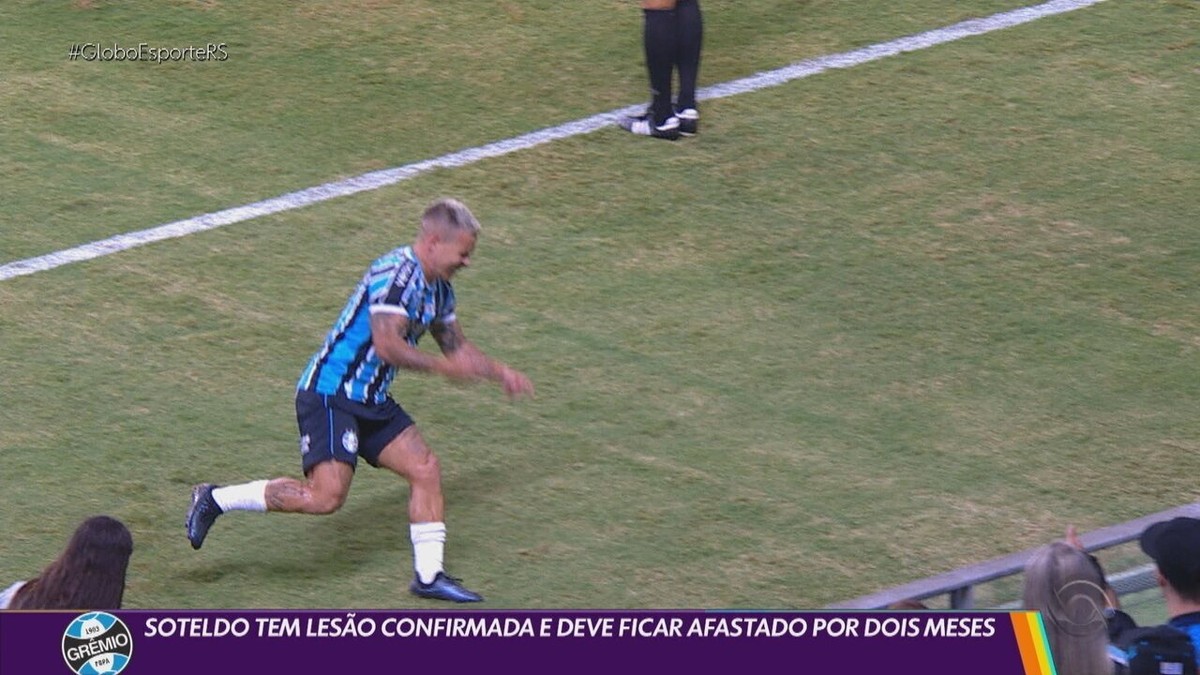 Soteldo pode retornar ao Grêmio após lesão, indicam postagens nas redes sociais.