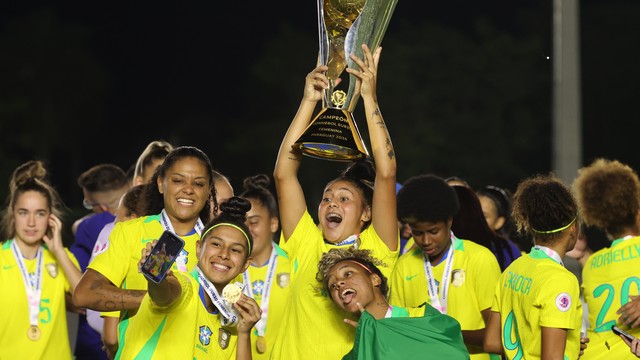 Meninas do Brasil fazem a festa com o título sul-americano sub-20
