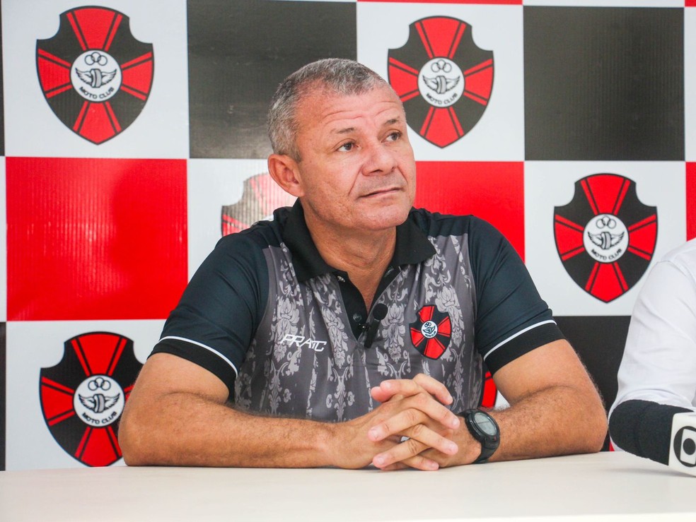 Marcinho Guerreiro foi preso no vestiário antes de clássico contra o Imperatriz — Foto: Ariel Lemos/Moto Club