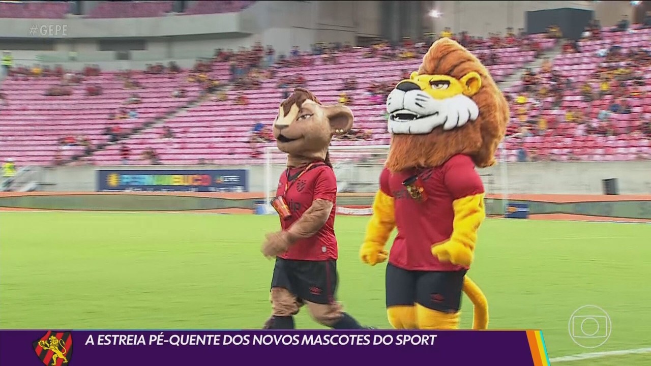 A estreia pé quente dos novos mascotes do Sport