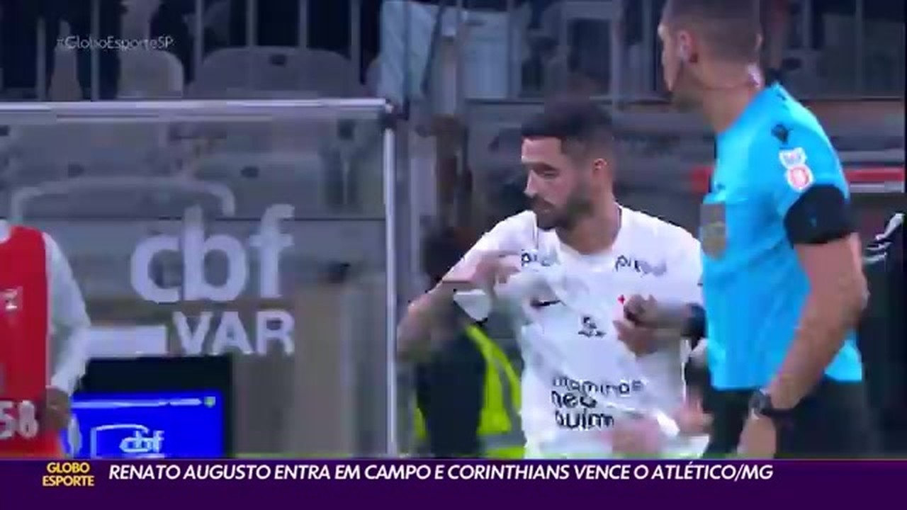 Renato Augusto entra em campo e Corinthians vence o Atlético/MG