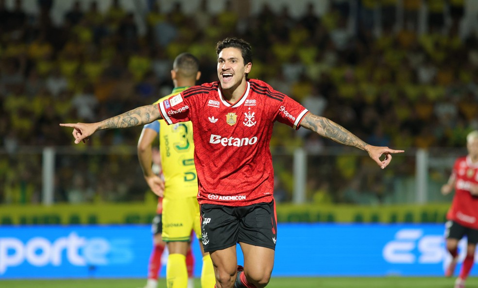 Pedro gol Mirassol x Flamengo Campeonato Brasileiro 2026 — Foto: Cleder R Damasceno/RP FOTOPRESS/AGIF