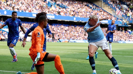 Haaland chega aos 100 jogos pelo Manchester City com média próximacomo falar no chat do sportingbetum gol por partida