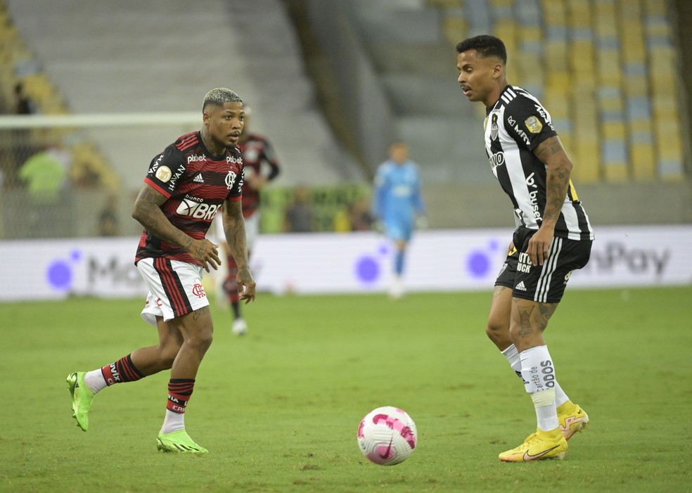 Marinho e Allan, Flamengo x Atl&eacute;tico-MG, Brasileir&atilde;o &mdash; Foto: Andr&eacute; Dur&atilde;o