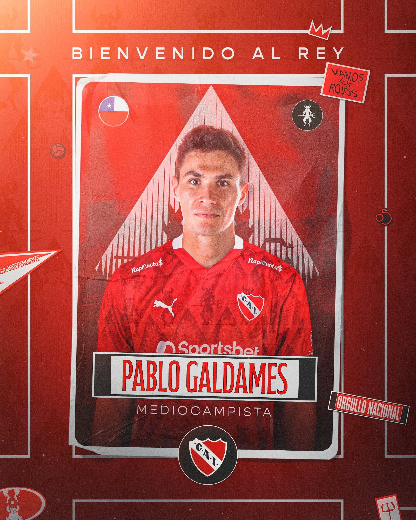 Galdames, ex-Vasco, é anunciado no Independiente, da Argentina