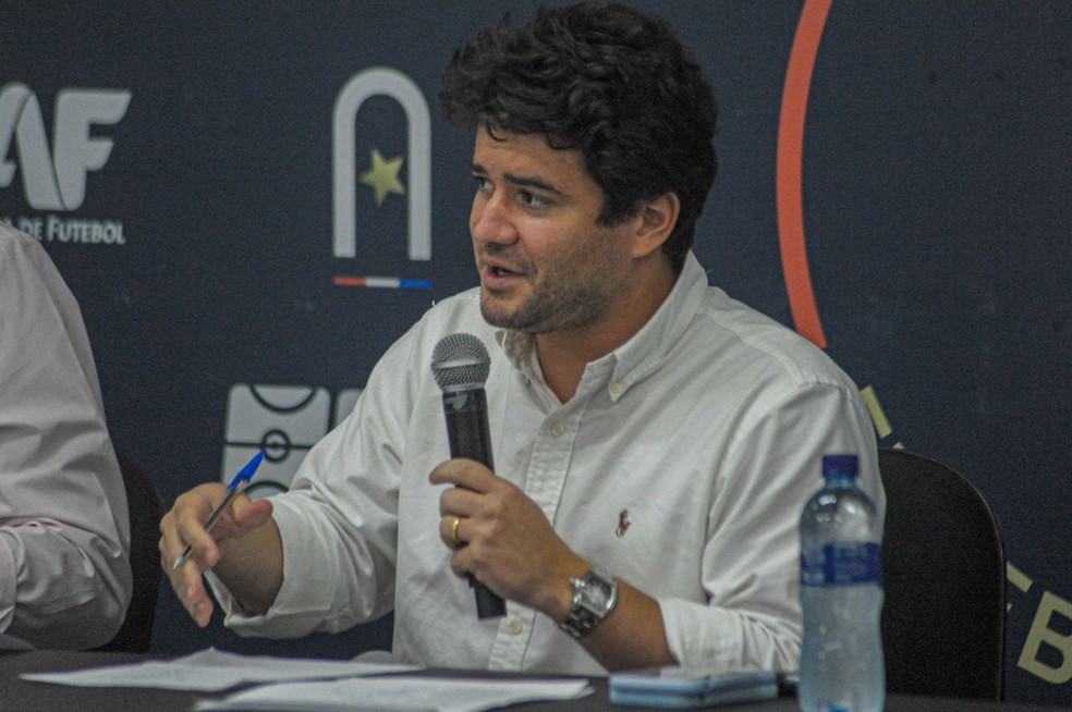 Felipe Feijó disse que sistema está em fase final de contratação — Foto: Augusto Oliveira/Ascom FAF