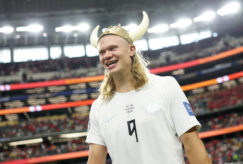 Erling Haaland depois da vitória da Noruega