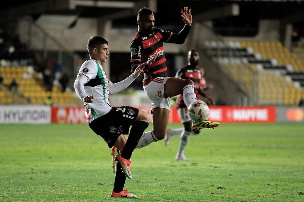 Palestino x Flamengo, Fabrício Bruno — Foto: Javier TORRES / AFP