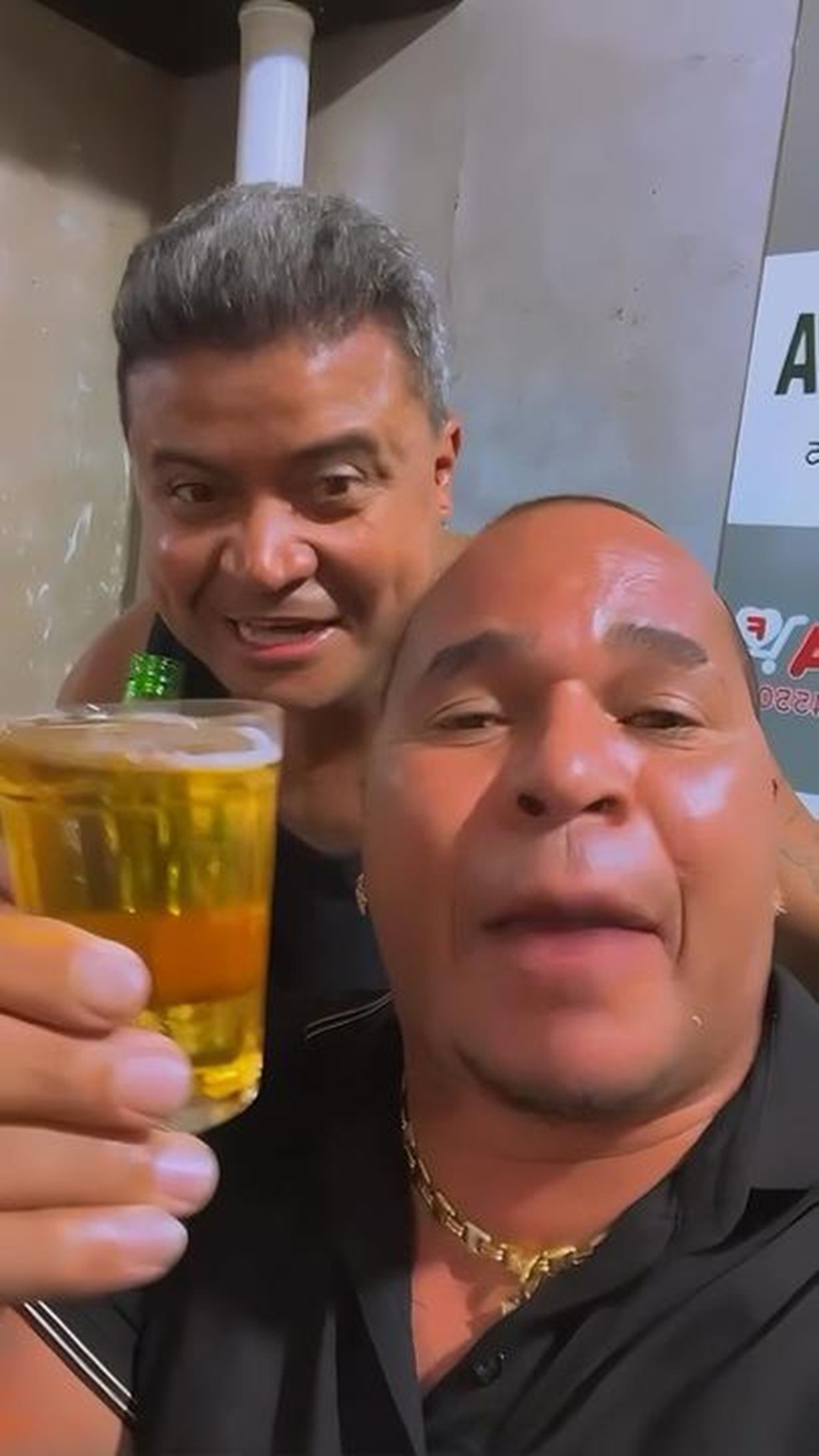 Chulapa na resenha com Gabiru — Foto: Aloísio Chulapa-Arquivo pessoal