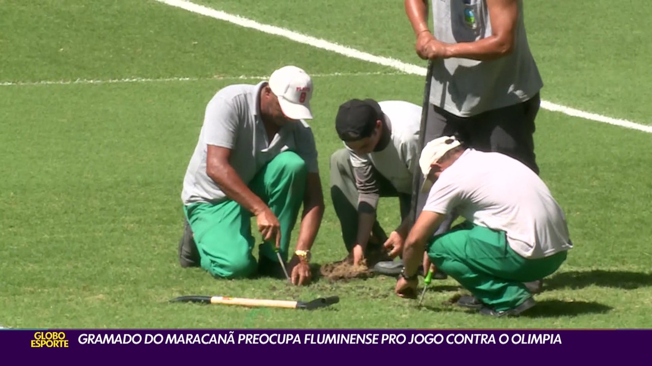 Gramado do Maracanã preocupa Fluminense pro jogo contra o Olimpia