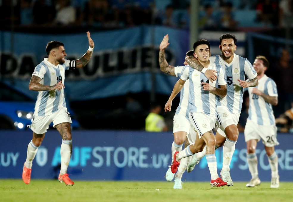 Uruguai x argentina Almada — Foto: REUTERS/Andres Cuenca