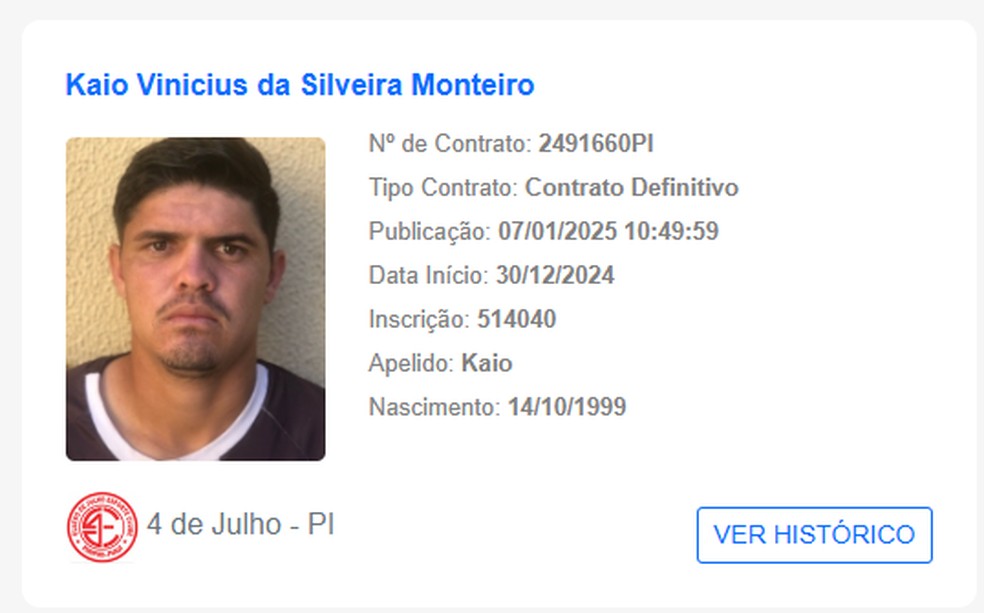 4 de Julho inicia regularização dos atletas para disputa do Campeonato Piauiense — Foto: Reprodução/CBF