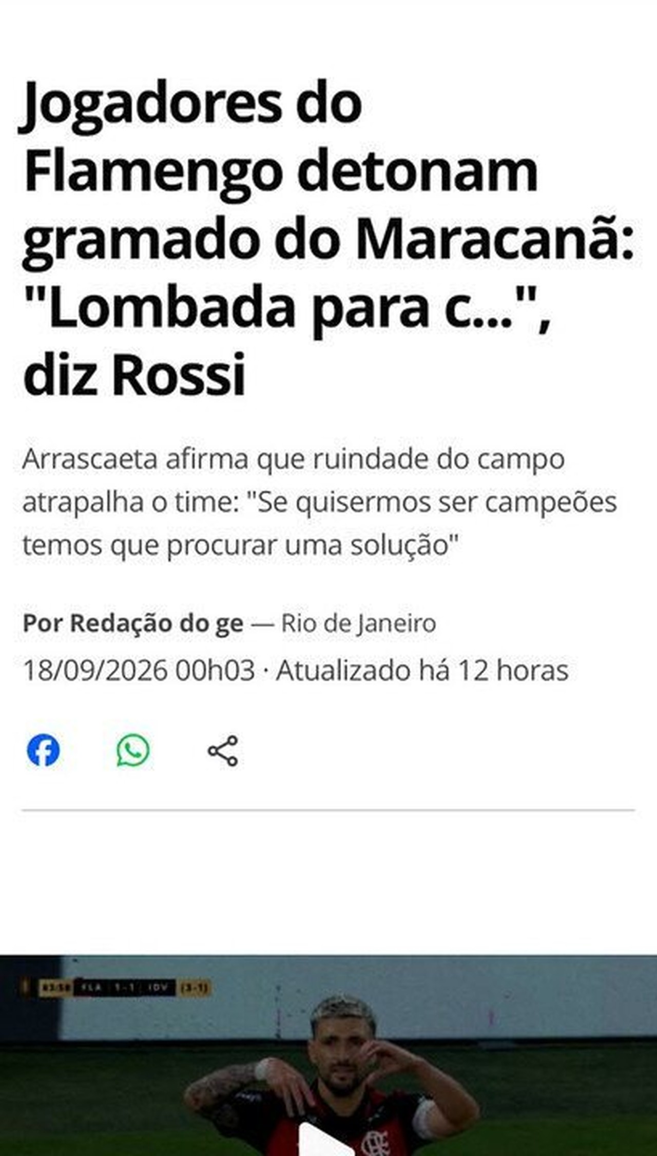 Palmeiras alfineta Flamengo sobre gramado do Maracanã