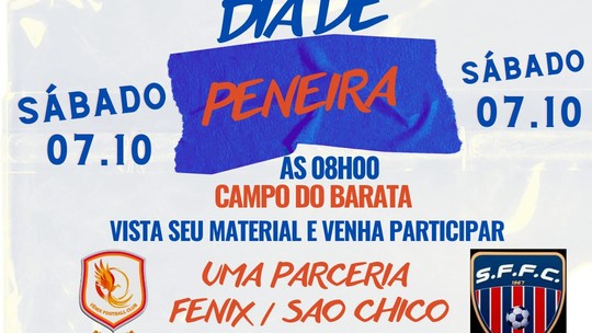 Curtinha: em parceria, Escolinha Fênix e São Francisco promovem peneira neste sábado
