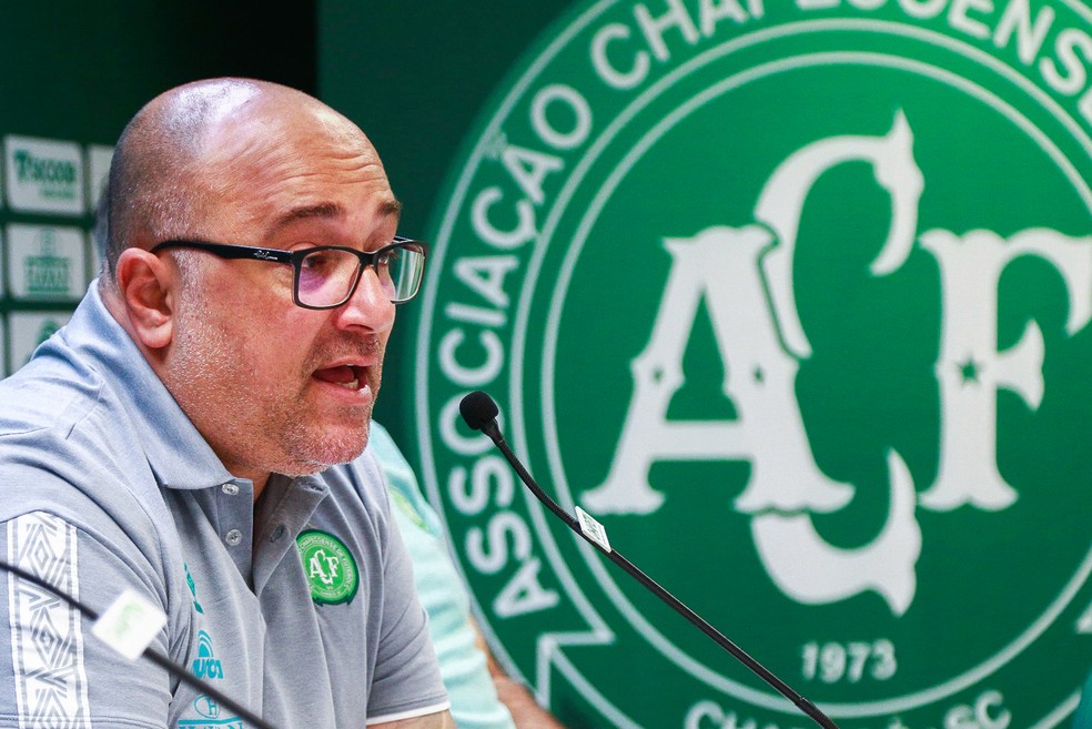 André Martins já trabalhou com Anselmo Ramon e Matheus Ribeiro na Chapecoense — Foto: Marcio Cunha/ACF