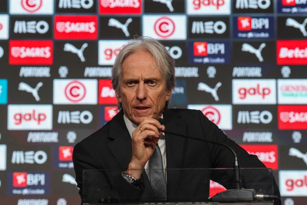 Jorge Jesus é apresentado como novo treinador de Portugal — Foto: PEDRO ROCHA / AFP