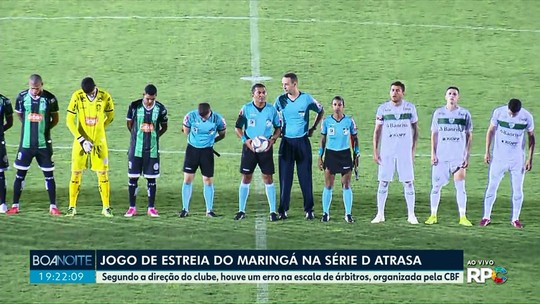 Futebol raiz: Série D começa com juiz atrasado, time aquecendo no ônibus e artilheiro detonando - Programa: Boa Noite Paraná - Maringá 