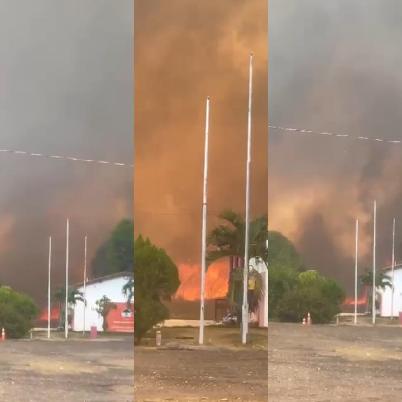 Incêndio atinge terreno próximo ao CT do River-PI, e presidente relata susto: "Muita fumaça e medo"