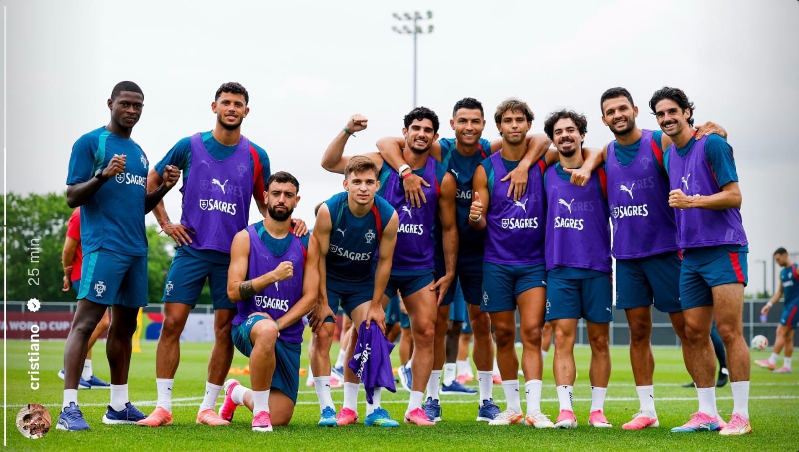 Cristiano Ronaldo posta foto de treino em início da preparação para enfrentar a Espanha