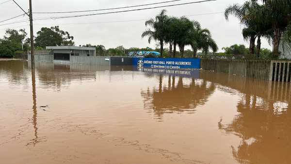Ct do Grêmio continua alagado devido às enchentes no RS; confira imagens