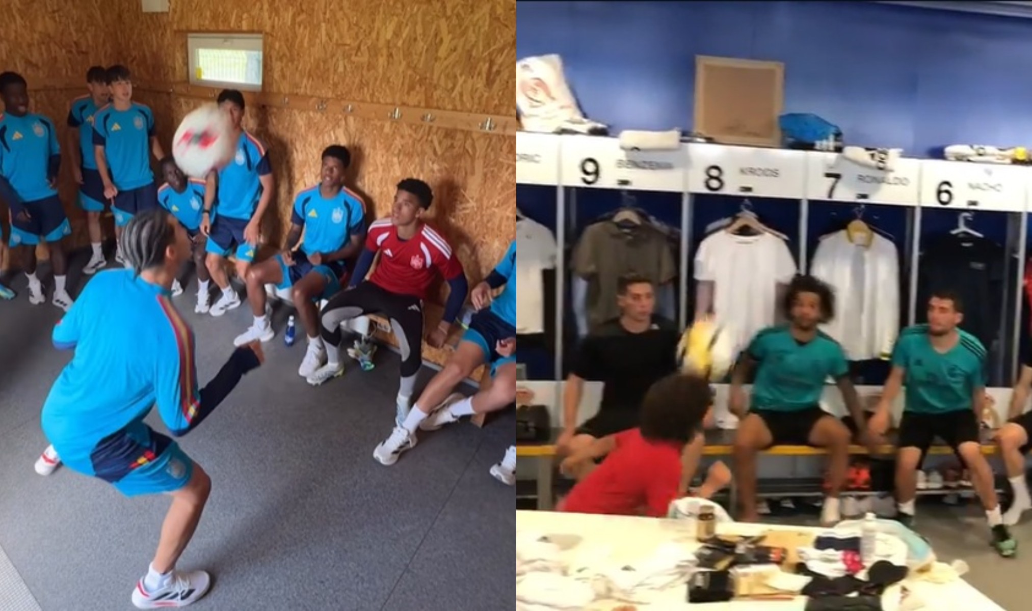 Filho de Marcelo recria vídeo que o fez viralizar com jogadores do Real Madrid; assista