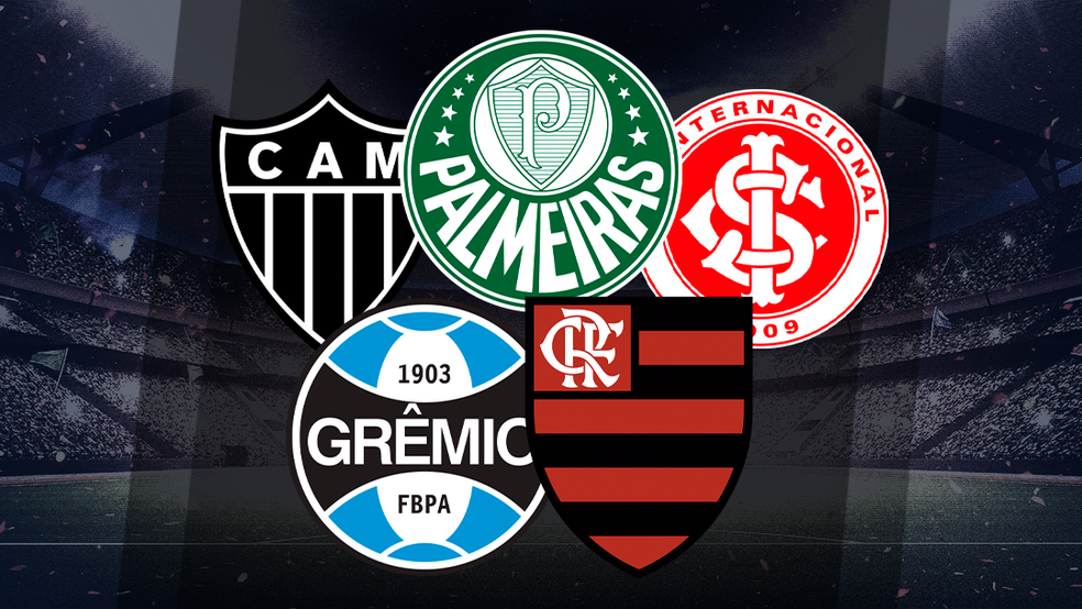 Carrossel sócios - Palmeiras, Inter, Atlético-MG, Grêmio e Flamengo — Foto: Infoesporte