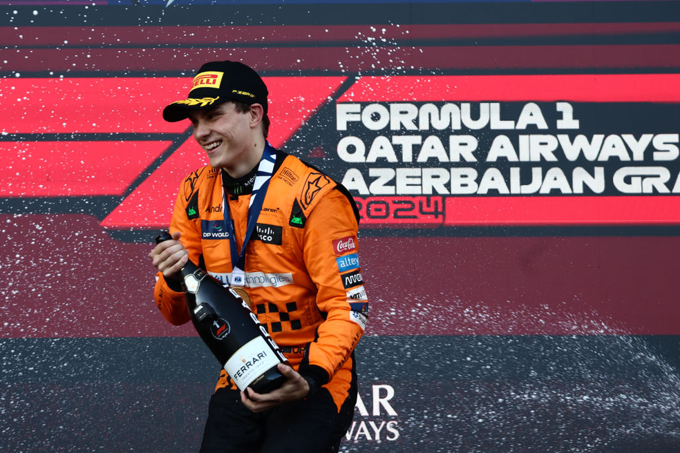 Oscar Piastri venceu o GP do Azerbaijão de F1 2024 — Foto: Jakub Porzycki/NurPhoto via Getty Images