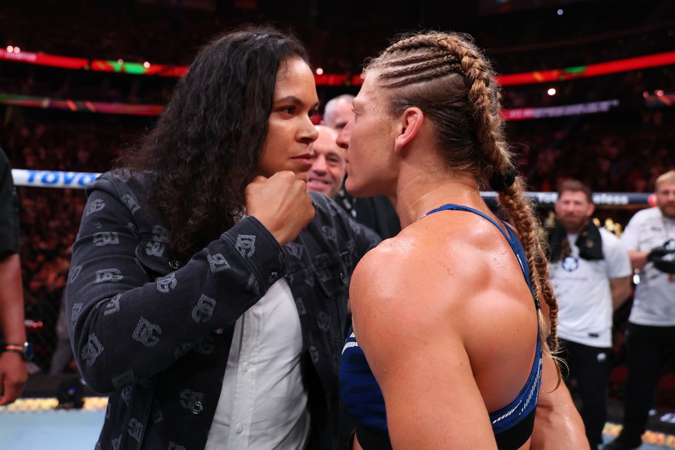 Amanda Nunes vai desafiar Kayla Harrison em novembro &mdash; Foto: Ed Mulholland/Zuffa LLC/Getty