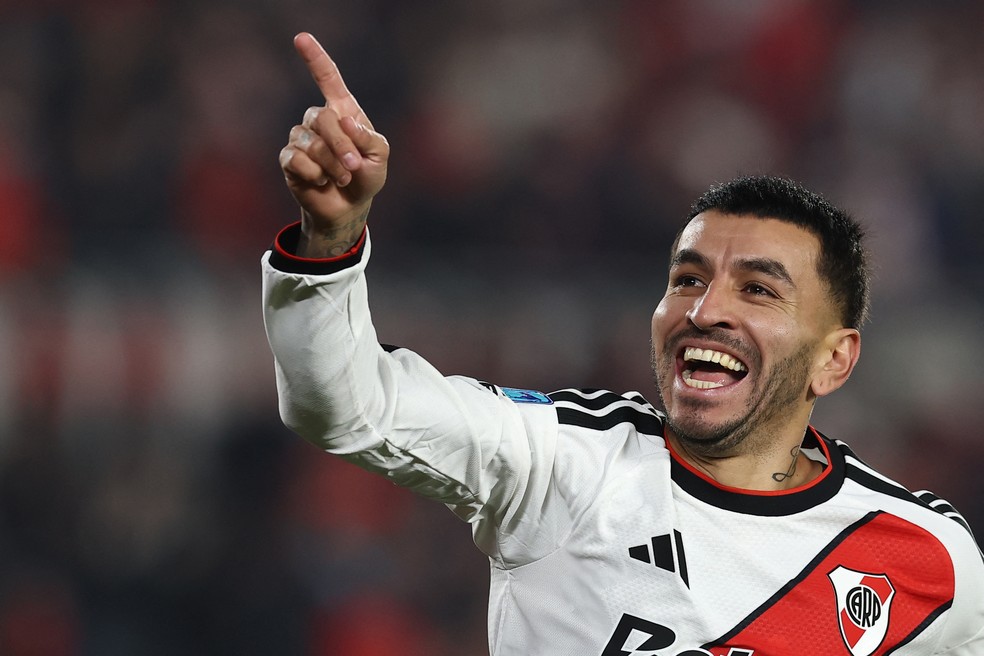 Ángel Correa é o medalhão que vem dando certo no River Plate — Foto: Alejandro PAGNI / AFP