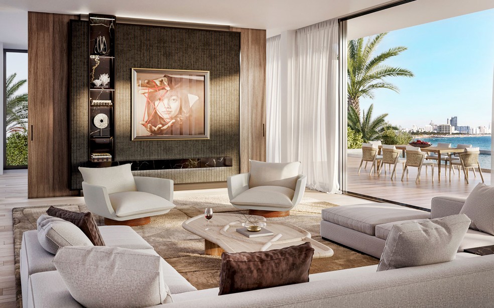 Casa dos Beckham tem e sala de estar ao ar livre &mdash; Foto: Divulga&ccedil;&atilde;o/Luxe Living Realty