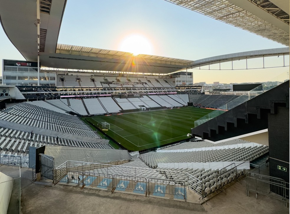 Neo Química Arena antes de Corinthians x Grêmio — Foto: Luiz Fernando Carrijo