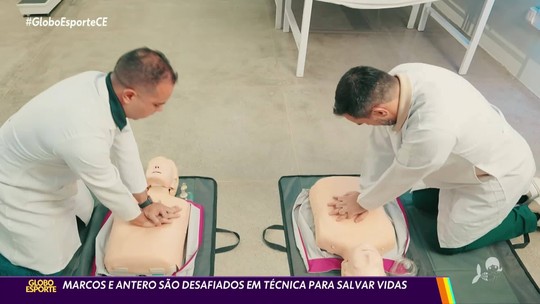 Desafio do futuro: Marcos x Antero em técnica para salvar vidas - Programa: Globo Esporte CE 