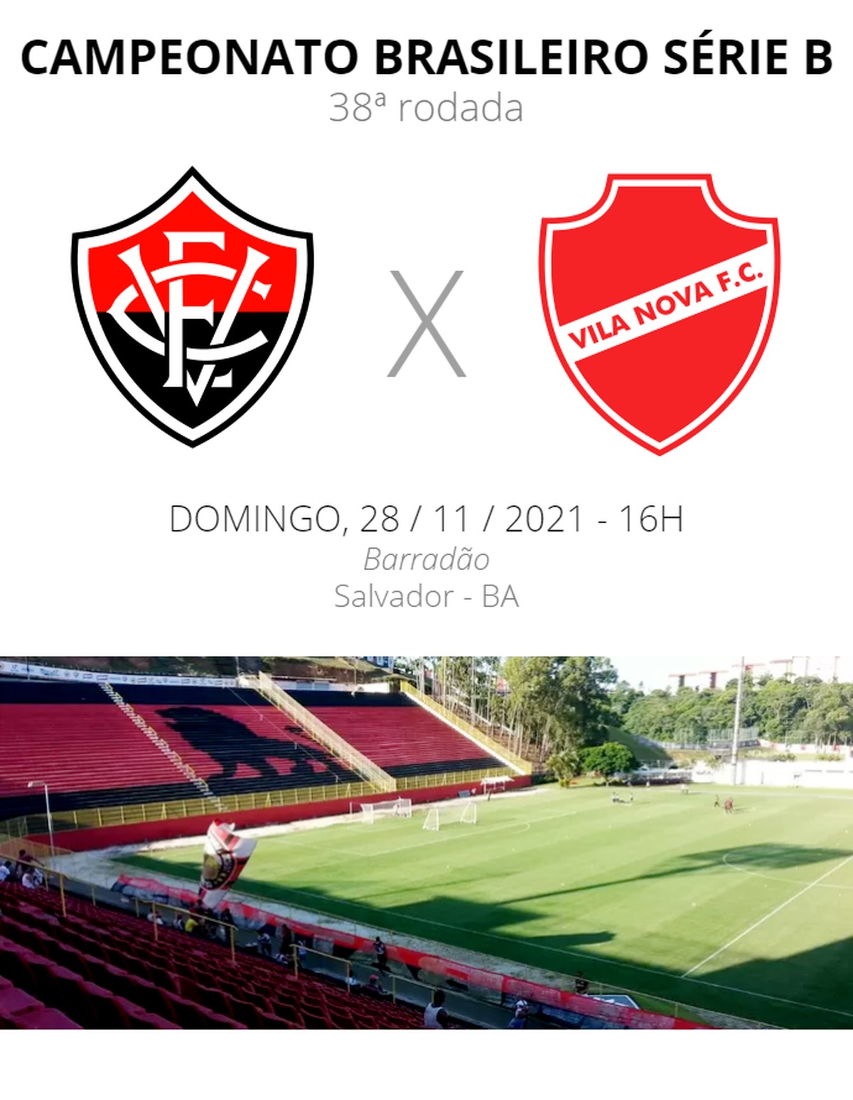 VITÓRIA X VILA NOVA AO VIVO DIRETO DO BARRADÃO - SÉRIE B AO VIVO