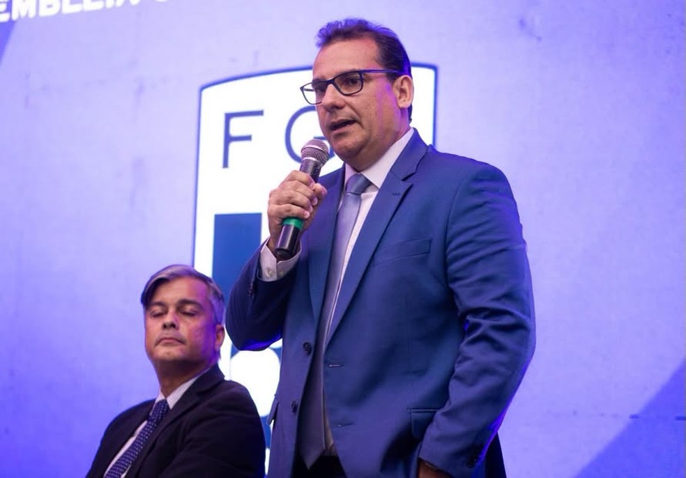 André Pitta é aclamado presidente da Federação Goiana de Futebol — Foto: Divulgação / FGF